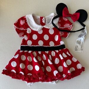 Disney Red Polka Dot Dress with Ears Headband
